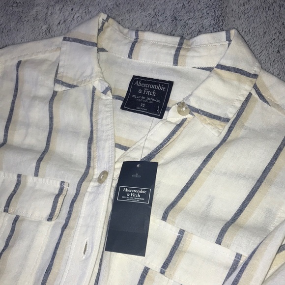 NWT Abercrombie blouse shirt linen - Picture 3 of 5